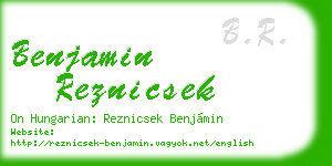 benjamin reznicsek business card