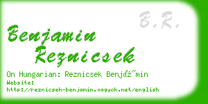 benjamin reznicsek business card